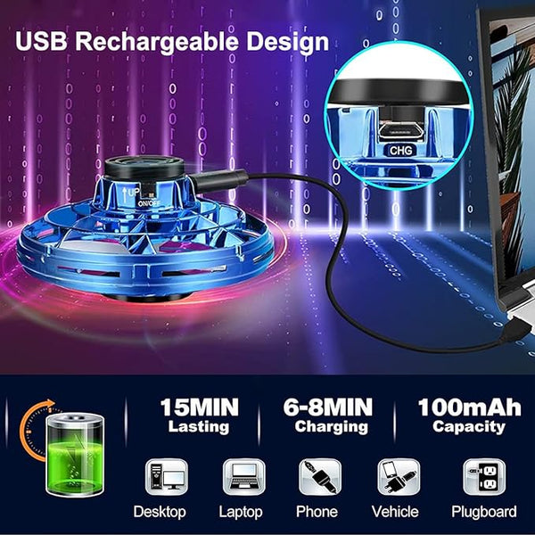 LED Flying Spinner Mini Drone